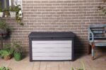 Denali 100 Gallon Resin Large Deck Box – Grey / Black - Image 4