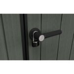 Keter 9x 7 Cortina Heavy Duty Plastic Pent Shed – Green - Image 4