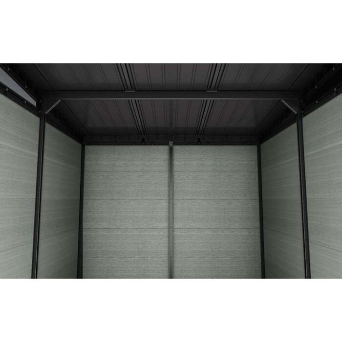 Keter 9x 7 Cortina Heavy Duty Plastic Pent Shed – Green - Image 3