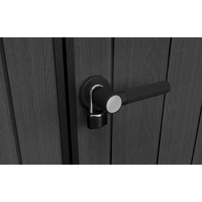 Keter 7x 7 Cortina Heavy Duty Plastic Pent Shed – Dark Grey - Image 5