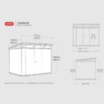 Keter 9x 7 Cortina Heavy Duty Plastic Pent Shed – Dark Grey - Image 2