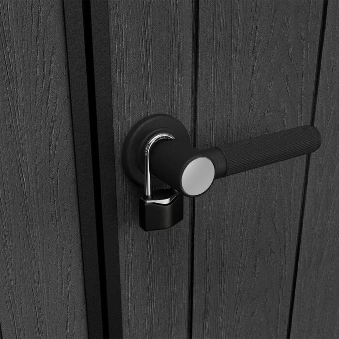 Keter 9x 7 Cortina Heavy Duty Plastic Pent Shed – Dark Grey - Image 4