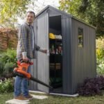 Keter 4×6 Darwin Heavy Duty Plastic Garden Shed – Grey - Image 4