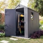 Keter 4×6 Darwin Heavy Duty Plastic Garden Shed – Grey - Image 5