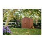 Keter 6×6 Darwin Heavy Duty Plastic Garden Shed – Brown - Image 4
