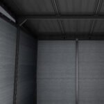 Keter 11’x7.5′ Newton Plus Side Entry Plastic Shed – Dark Grey - Image 3