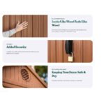Keter 4×6 Darwin Heavy Duty Plastic Garden Shed – Brown - Image 3