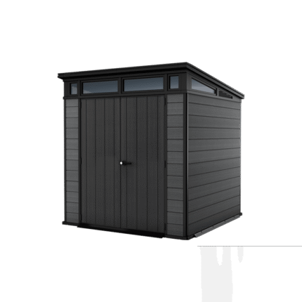Keter 7x 7 Cortina Heavy Duty Plastic Pent Shed – Dark Grey