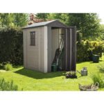 Keter 4×6 Factor Heavy Duty Plastic Garden Shed – Beige - Image 5