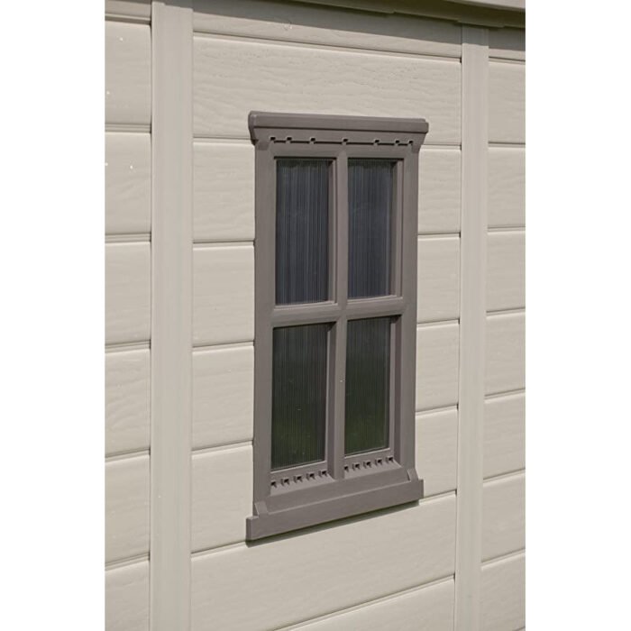 Keter 4×6 Factor Heavy Duty Plastic Garden Shed – Beige - Image 3