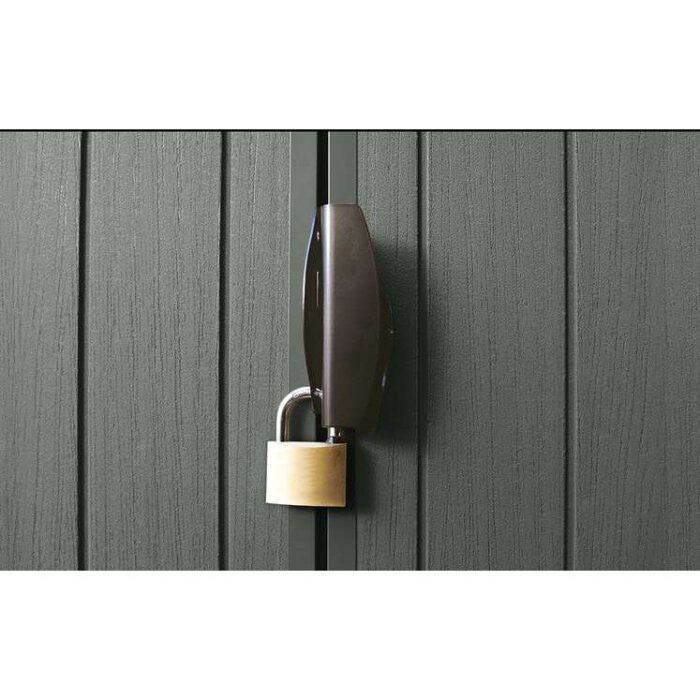 Keter 6×8 Darwin Heavy Duty Plastic Garden Shed – Green - Image 2