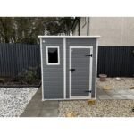 Keter 6 x 6 Manor Plastic Pent Garden Storage Shed – Grey - Image 3