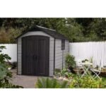 Keter 7.5×9 Premier Heavy Duty Plastic Shed – Grey - Image 5